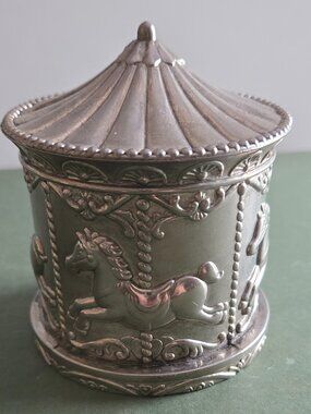 Vintage Metal Carousel Horse Bank